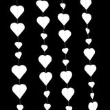 Banner cu Inimioare, Vivimall, Tip Franjuri, 4 m, Rola de Ata Inclusa, Alb - vivimall.ro