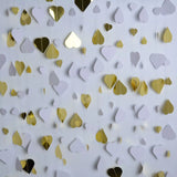 Banner cu Inimioare, Vivimall, Tip Franjuri, 4 m, Rola de Ata Inclusa, Auriu/Alb - vivimall.ro