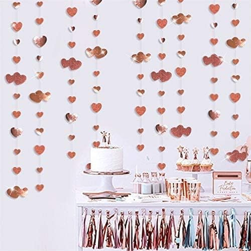 Banner Cu Inimioar Cu Sclipici Tip Franjur | PartyGlam - vivimall.ro