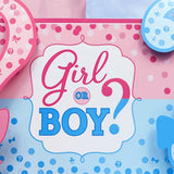 Banner pentru Petrecere, Vivimall, Model Girl or Boy, Tematica Gender Reveal, 150 x 100 cm, Albastru Roz - vivimall.ro