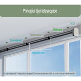 Bara Telescopica Multifunctionala,  din Otel Inoxidabil si ABS, Utilizare Universala, Fara Perforare Perete - vivimall.ro