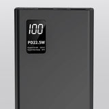 Baterie Externa Powerbank, Vivimall, Ultra-Subtire cu Ecran Digital, Compatibilitate Universala, TYPE-C si USB x2, 20000 mAh, Power Delivery 22.5W, 144x66x26 mm, Negru - vivimall.ro