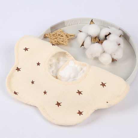 Baveta Tip Floare Din Bumbac Crem | BabyBloom 2 - vivimall.ro