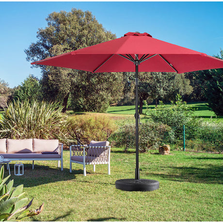 Baza Umbrela Din Plastic Rotunda, 22 Litri, Neagra - vivimall.ro