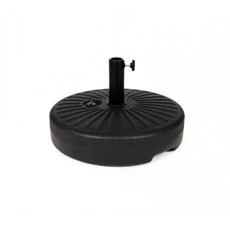 Baza umbrela din plastic Vivimall, rotunda, 22 litri, neagra - vivimall.ro