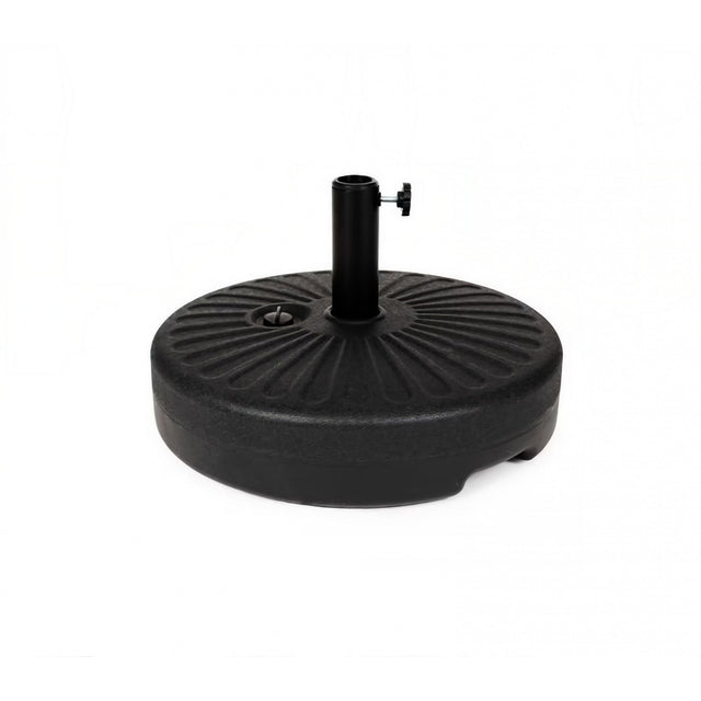 Baza umbrela din plastic Vivimall, rotunda, 22 litri, neagra - vivimall.ro
