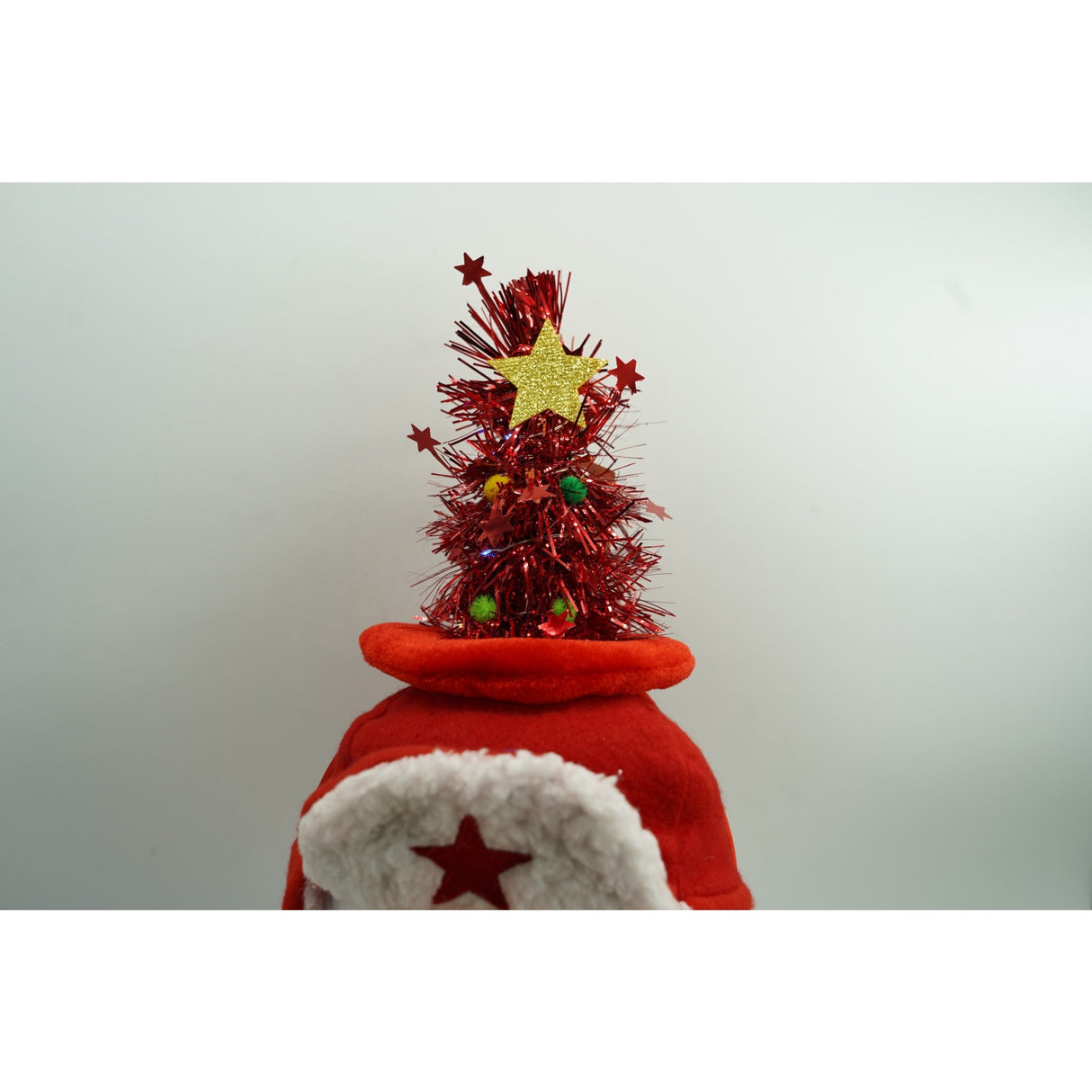 Bentita/cerc brad de Craciun, culoare rosie, marime standard, Vivimall - vivimall.ro