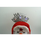 Bentita/cerc Happy Newyear, culoare gri metalic, marime standard, Vivimall - vivimall.ro