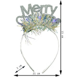 Bentita/Cerc Mery Cristmas, Culoare Metalic Cu Beteala, Marime Standard