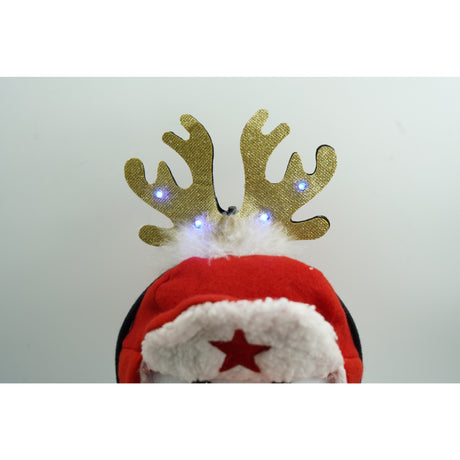 Bentita/cerc ren de Craciun, culoare negru cu auriu, marime standard, Vivimall - vivimall.ro