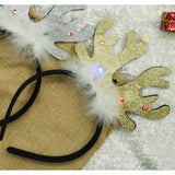 Bentita/cerc ren de Craciun, culoare negru cu auriu, marime standard, Vivimall - vivimall.ro