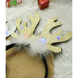 Bentita/cerc ren de Craciun, culoare negru cu auriu, marime standard, Vivimall - vivimall.ro