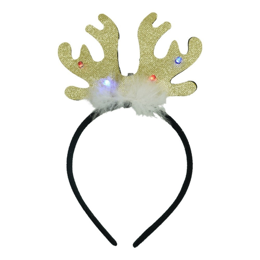 Bentita/cerc ren de Craciun, culoare negru cu auriu, marime standard, Vivimall - vivimall.ro