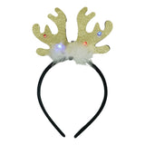 Bentita/cerc ren de Craciun, culoare negru cu auriu, marime standard, Vivimall - vivimall.ro