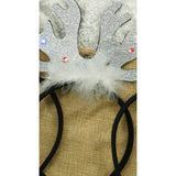 Bentita/cerc ren de Craciun, culoare negru cu gri metalic, marime standard, Vivimall - vivimall.ro