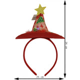 Bentita/cerc tip palarie de Craciun, culoare rosie cu led, marime standard, Flippy - vivimall.ro