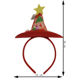 Bentita/cerc tip palarie de Craciun, culoare rosie cu led, marime standard, Flippy - vivimall.ro