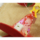 Bentita/cerc tip palarie de Craciun, culoare rosie cu led, marime standard, Flippy - vivimall.ro