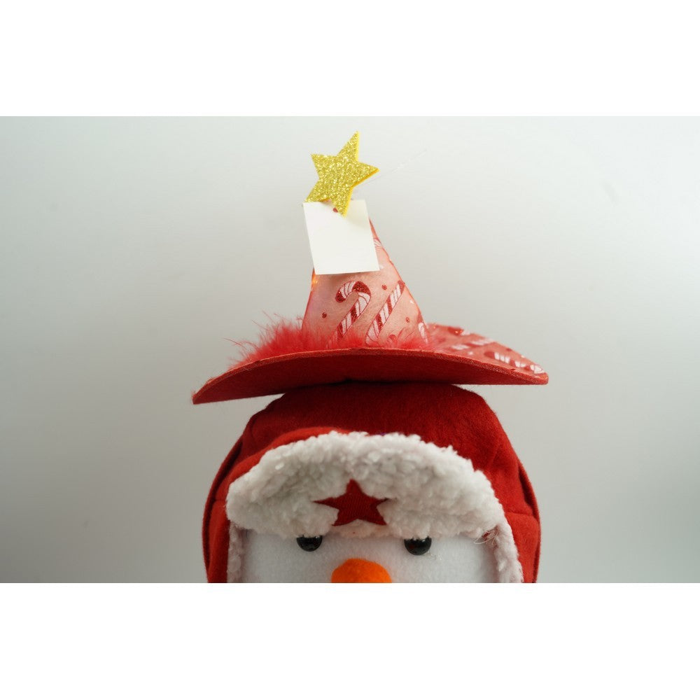 Bentita/cerc tip palarie de Craciun, culoare rosie cu led, marime standard, Flippy - vivimall.ro