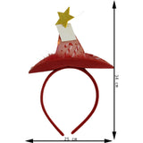 Bentita/cerc tip palarie de Craciun, culoare rosie cu led, marime standard, Flippy - vivimall.ro