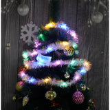 Beteala Craciun cu LED, Multicolora, simpla, 2 m x 5 cm, PVC, Sir, Artificiala, Vivimall - vivimall.ro