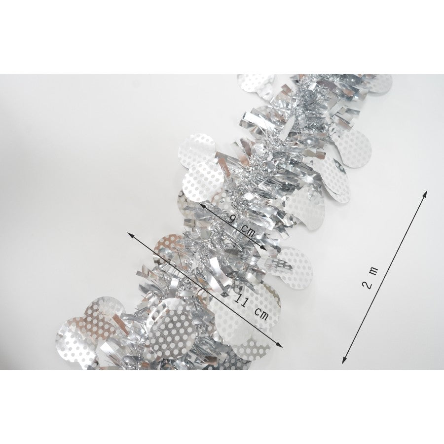 Beteala Craciun, Flippy, argintiu, marimea:  2 m x 11 cm x 9 cm material:folie PVC, interior/exterior - vivimall.ro