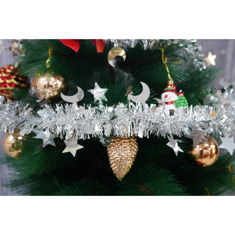 Beteala Craciun, Flippy, argintiu, marimea: 2 m x 9 cm x 5 cm material:folie PVC, interior/exterior - vivimall.ro