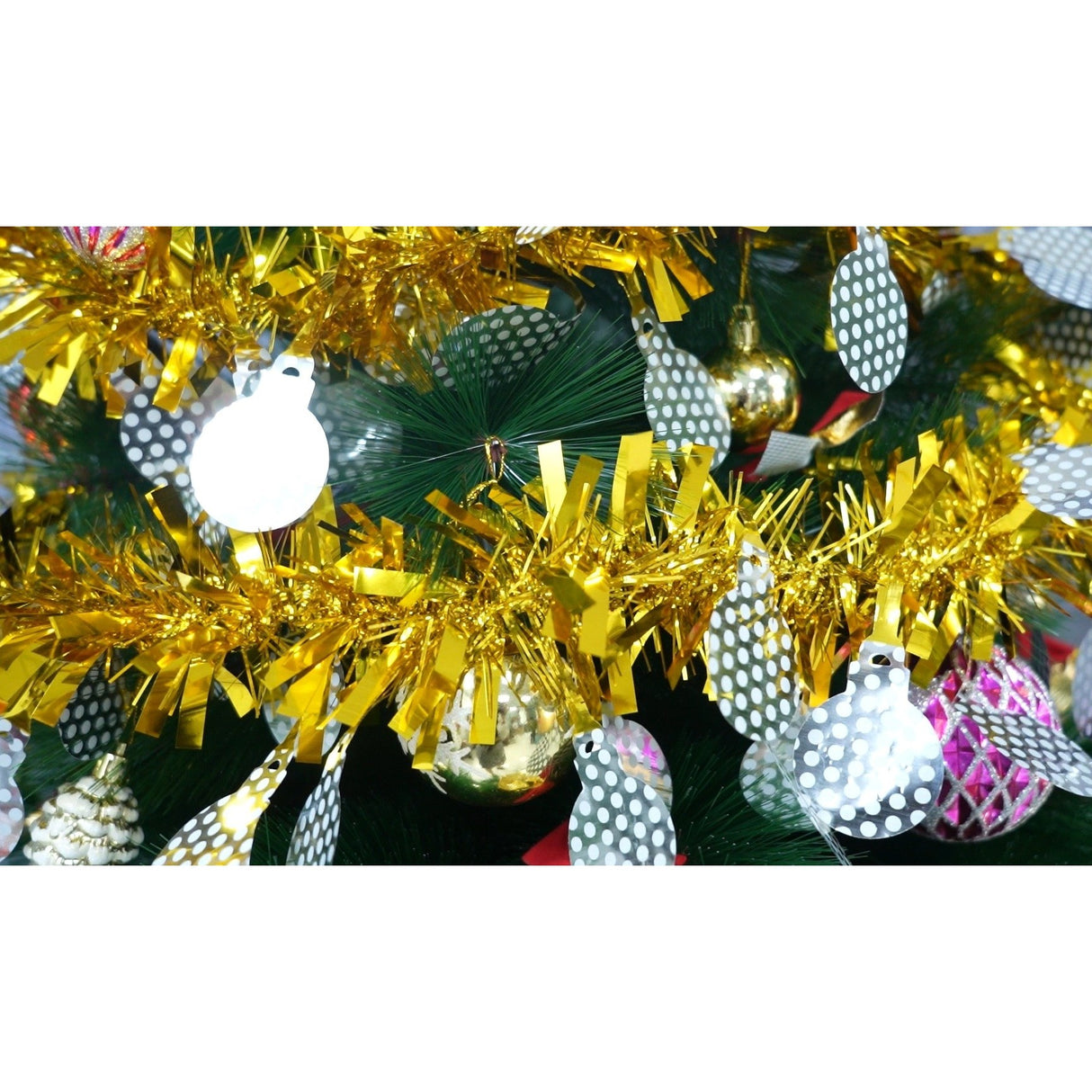 Beteala Craciun, Flippy, auriu, marimea:  2 m x 11 cm x 9 cm material:folie PVC, interior/exterior - vivimall.ro