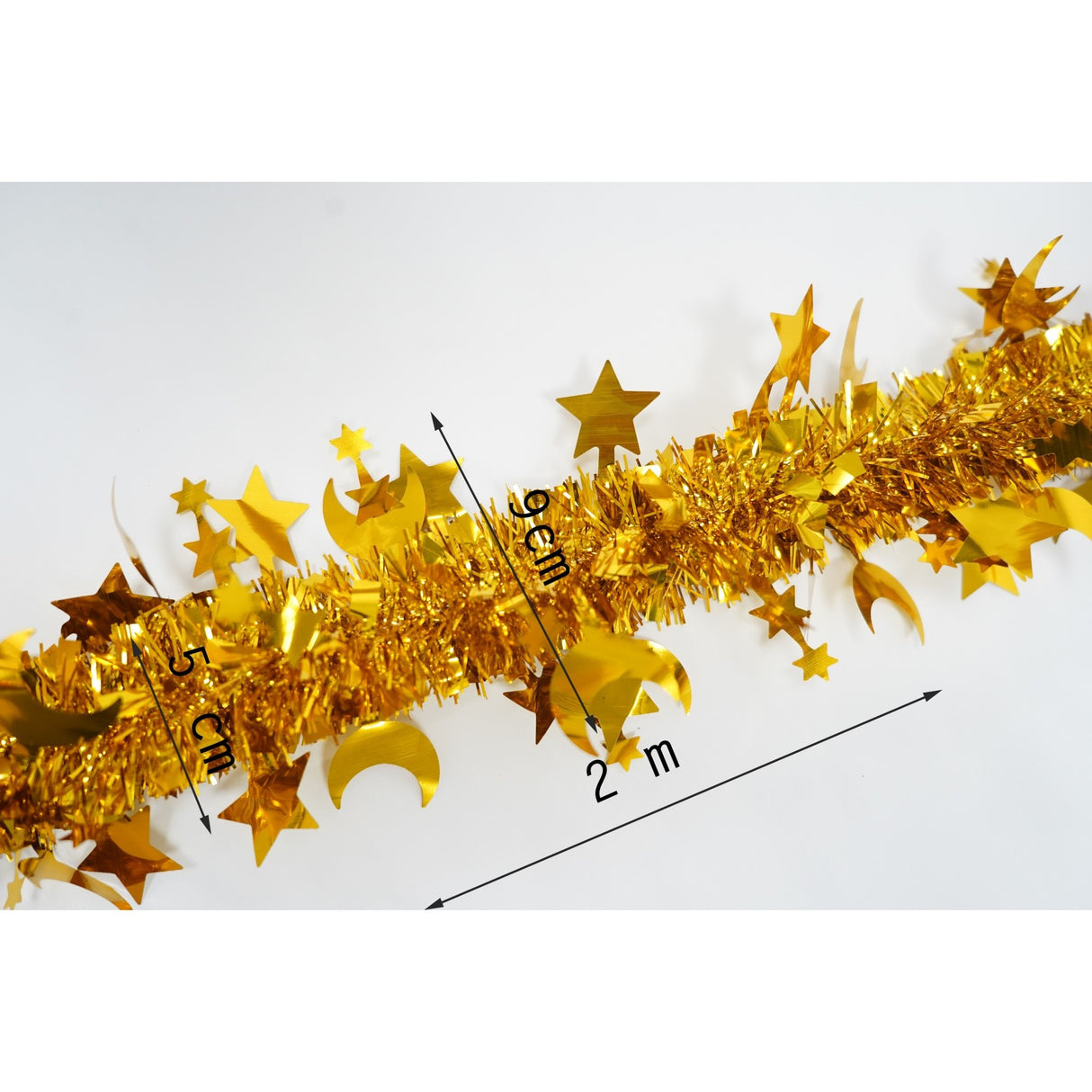 Beteala Craciun, Flippy, auriu, marimea: 2 m x 9 cm x 5 cm material:folie PVC, interior/exterior - vivimall.ro