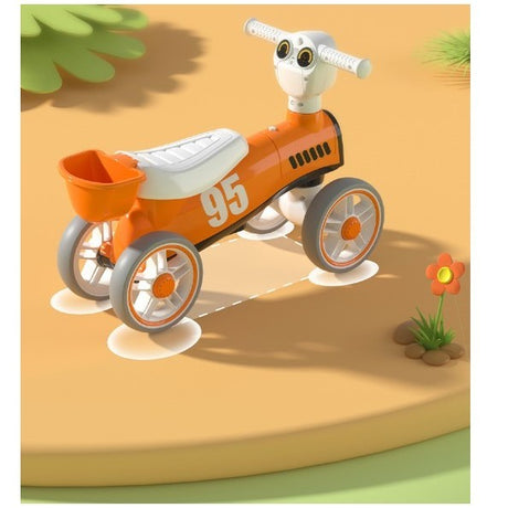Bicicleta Fara Pedale Pentru Copii Cu Lumini Si Muzica, 4 Roti, Varsta 1-3 Ani, Material Pp, Resigilat - vivimall.ro