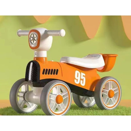 Bicicleta Fara Pedale Pentru Copii Cu Lumini Si Muzica, 4 Roti, Varsta 1-3 Ani, Material Pp, Resigilat - vivimall.ro