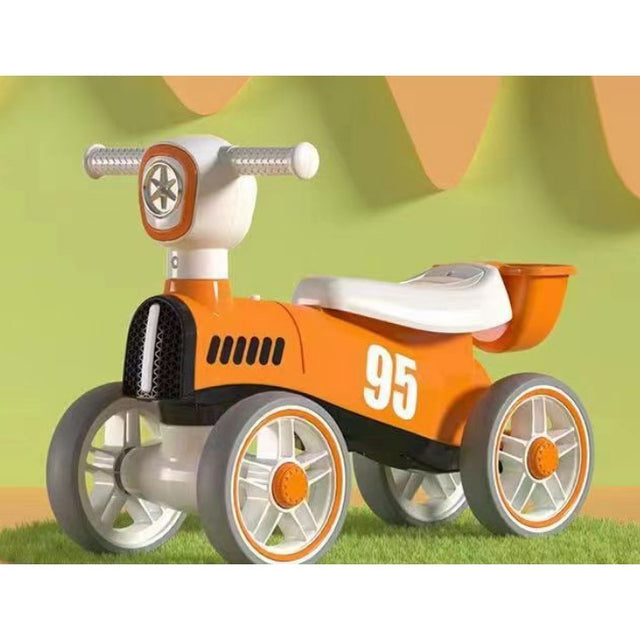 Bicicleta Fara Pedale Pentru Copii Cu Lumini Si Muzica, 4 Roti, Varsta 1-3 Ani, Material Pp, Resigilat - vivimall.ro