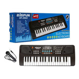 Orga Electronica cu Microfon, Vivimall, 37 Chei, din Plastic, Efecte Muzicale, Inregistrare Sunet, 43 x 16 x 5.4 cm, Negru - vivimall.ro
