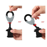 Set 2 Carlige pentru Carucior, Vivimall, din Plastic si Velcro, Sarcina Maxima 2 kg, Negru - vivimall.ro