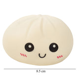 Jucarie Antistres, Flippy, Squishy Gigant,Model Galusca, Minge Interactiva, cu Revenire Lenta, Include Cosulet Steamer, 8.5 cm, Alb/Crem - vivimall.ro