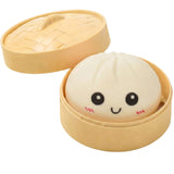 Jucarie Antistres, Flippy, Squishy Gigant,Model Galusca, Minge Interactiva, cu Revenire Lenta, Include Cosulet Steamer, 8.5 cm, Alb/Crem - vivimall.ro