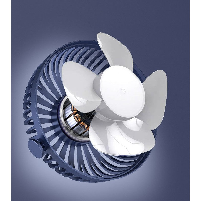 Mini Ventilator Pentru Birou Cu Usb, Rotire 360 Grade, 3 Viteze, 13.5 X 12,8 Cm - vivimall.ro