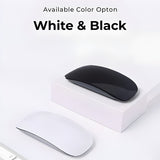 Mouse Wireless cu Gesturi, FLIPPY, Bluetooth + 2.4GHz, Reincarcabil USB, Ultra Subtire, 1600 DPI, Silentios, Design Elegant si Compact, Compatibil cu Laptop/PC, Telefon si Tableta, Ideal pentru Birou si Calatorii, Alb - vivimall.ro