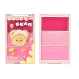 Paleta Fard de Obraz, Kevin&Coco, 3 Culori, Blush, Iluminator, Contur, Textură Fină, Efect Natural, pentru Toate Tipurile de Ten, 71.7 g, 6.7 x 1.5 x 11 cm, Roz - vivimall.ro