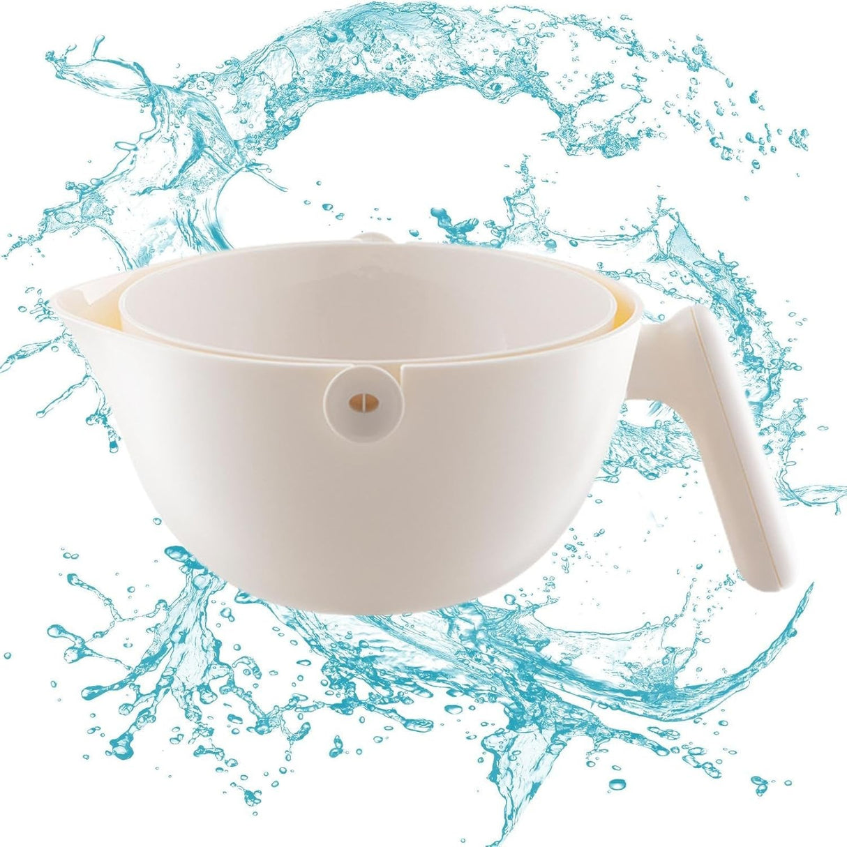 Bol 2 în 1 cu sistem de scurgere, material rezistent | KitchenFlow - vivimall.ro