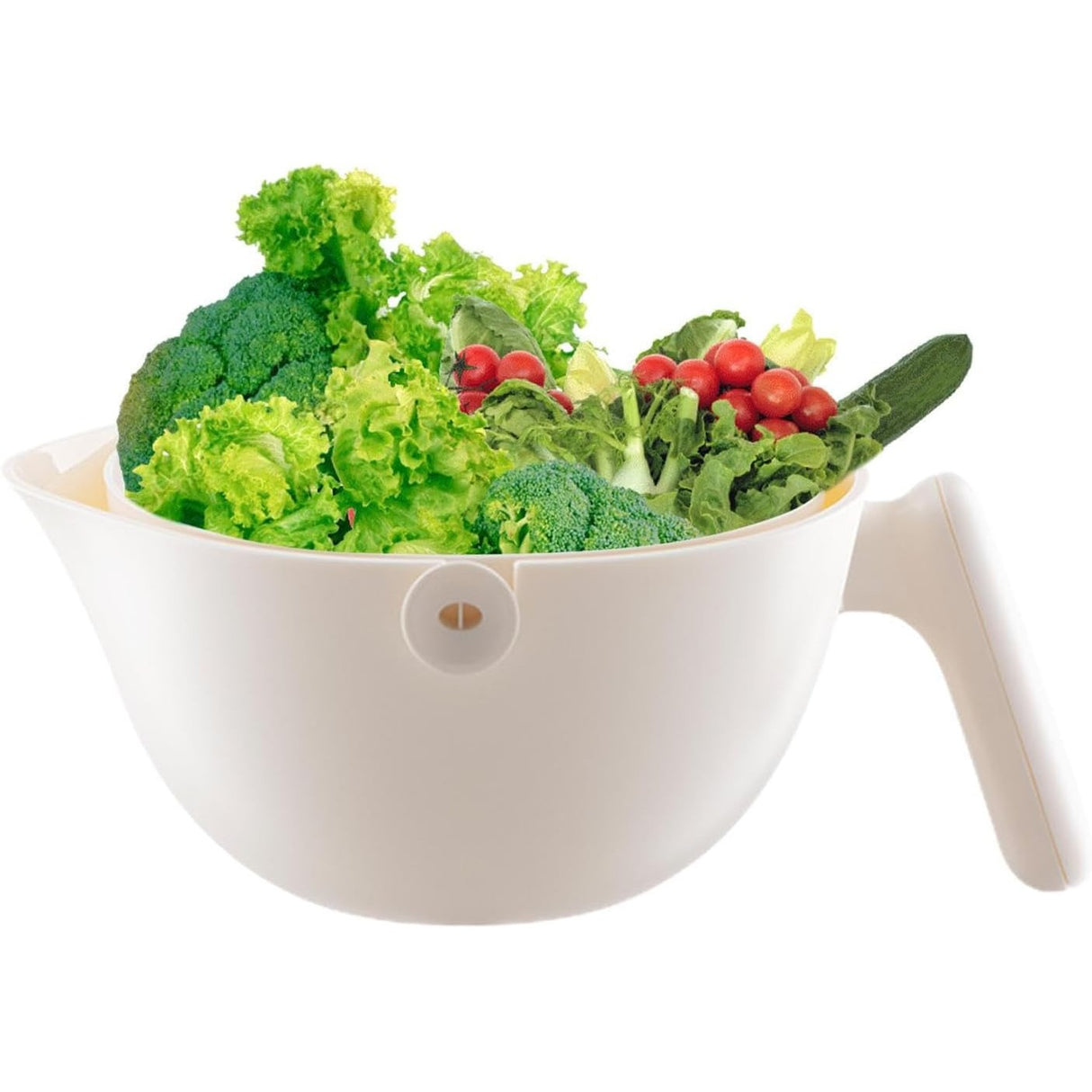 Bol 2 în 1 cu sistem de scurgere, material rezistent | KitchenFlow - vivimall.ro