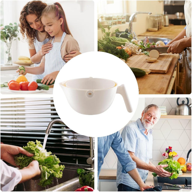 Bol 2 în 1 cu sistem de scurgere, material rezistent | KitchenFlow - vivimall.ro