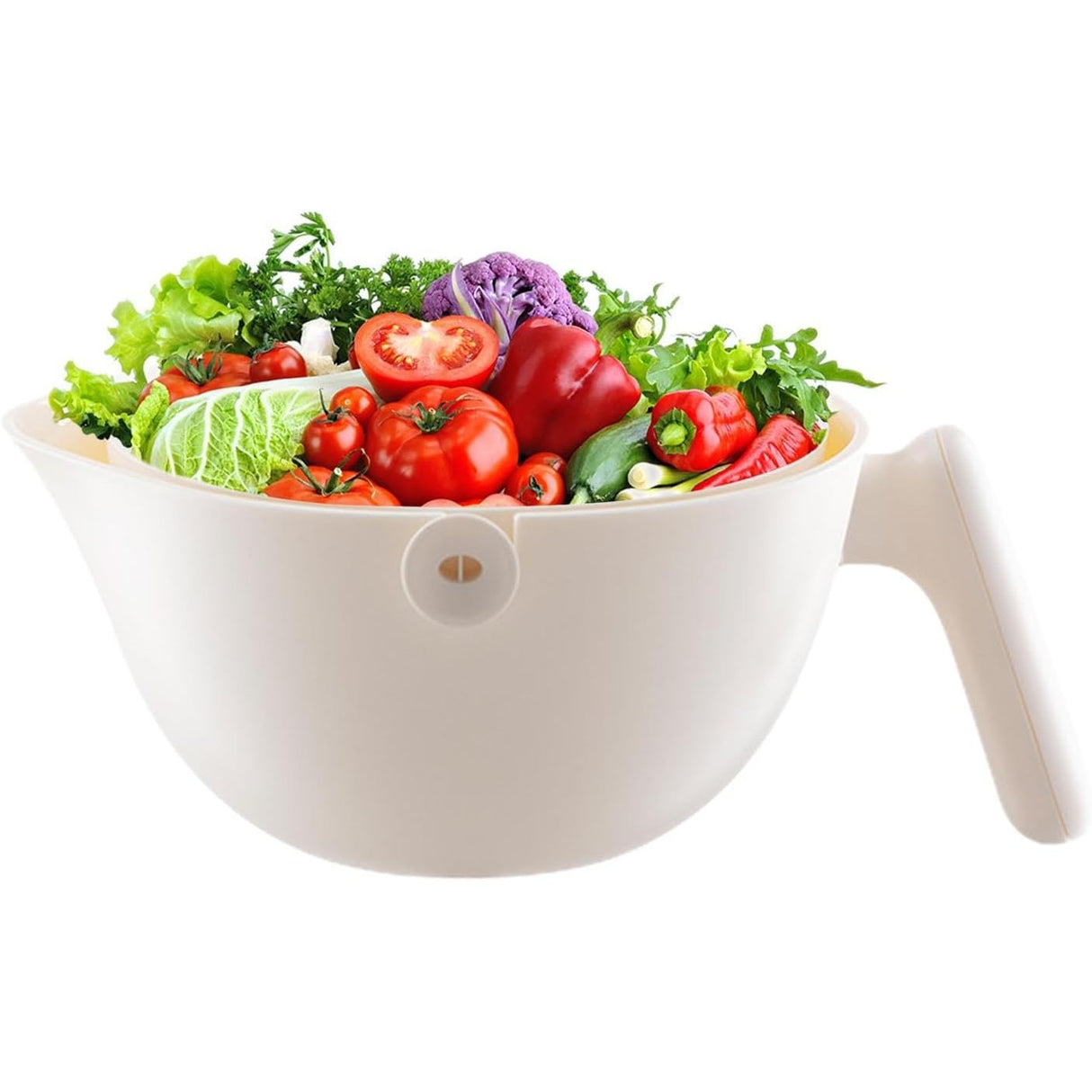 Bol 2 în 1 cu sistem de scurgere, material rezistent | KitchenFlow - vivimall.ro
