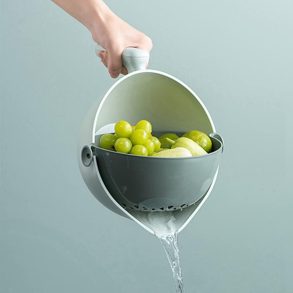 Bol 2 în 1 cu sistem de scurgere, material rezistent | KitchenFlow - vivimall.ro