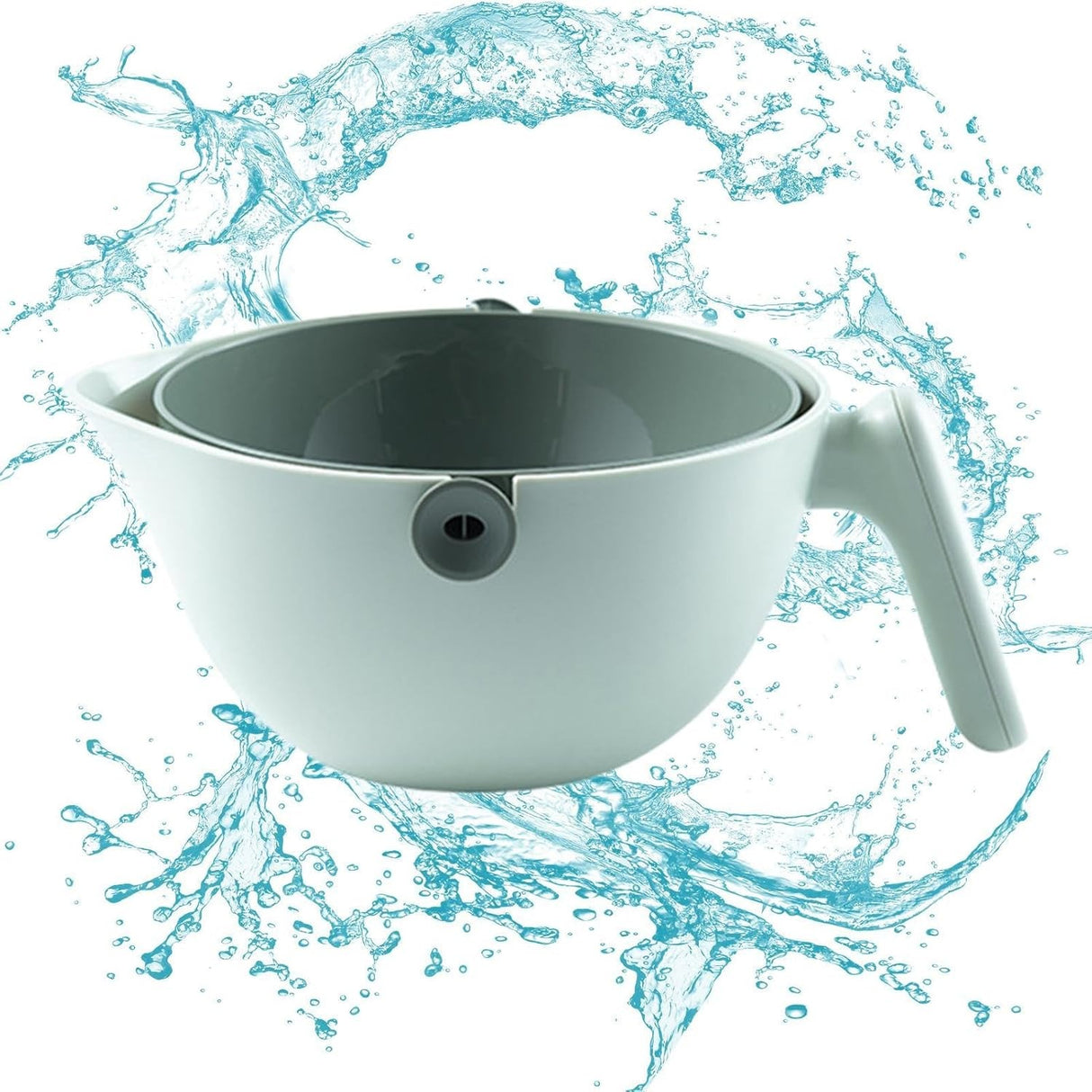 Bol 2 în 1 cu sistem de scurgere, material rezistent | KitchenFlow - vivimall.ro