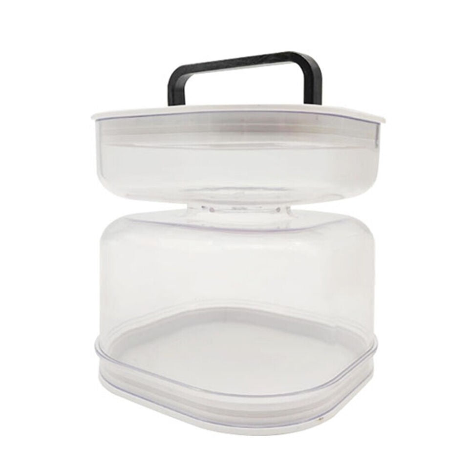 Borcan pentru Muraturi, Vivimall, cu Separator pentru Lichide, Ermetic, Termorezistent, Tip Clepsidra, 1400 ml, ABS, Alb, 13.5x9.5 cm - vivimall.ro