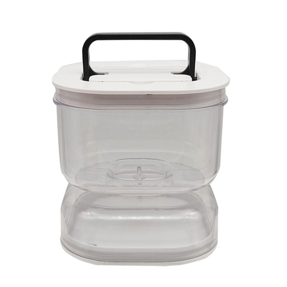 Borcan pentru Muraturi, Vivimall, cu Separator pentru Lichide, Ermetic, Termorezistent, Tip Clepsidra, 1400 ml, ABS, Alb, 13.5x9.5 cm - vivimall.ro