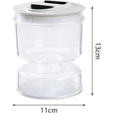 Borcan pentru Muraturi, Vivimall, cu Separator pentru Lichide, Ermetic, Termorezistent, Tip Clepsidra, 800 ml, ABS, Alb, 13x11 cm - vivimall.ro