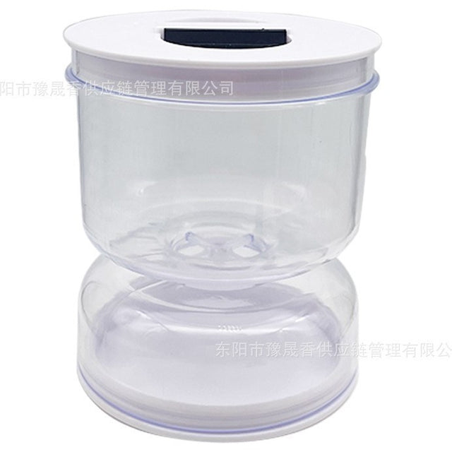 Borcan pentru Muraturi, Vivimall, cu Separator pentru Lichide, Ermetic, Termorezistent, Tip Clepsidra, 800 ml, ABS, Alb, 13x11 cm - vivimall.ro