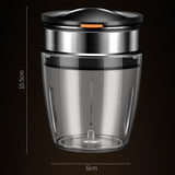 Borcan Feliator de Fructe si Legume, Vivimall, Lame in Inox Incorporate, Feliator pentru Fructe si Legume de Dimensiuni Mici si Medii, 10.5 x 6 cm, Negru - vivimall.ro